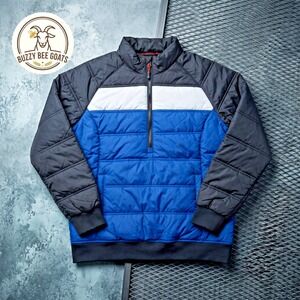 CBUK Cutter & Buck Mens Polyester Quilted Pullover Jacket Fall/Winter Golf